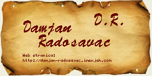 Damjan Radosavac vizit kartica